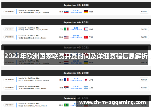 2023年欧洲国家联赛开赛时间及详细赛程信息解析 2023年欧洲国家联赛开赛时间及详细赛程信息解析