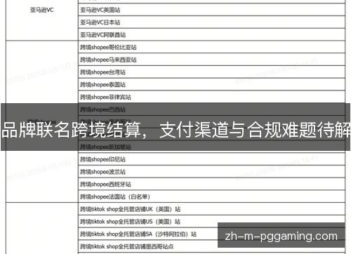 品牌联名跨境结算，支付渠道与合规难题待解